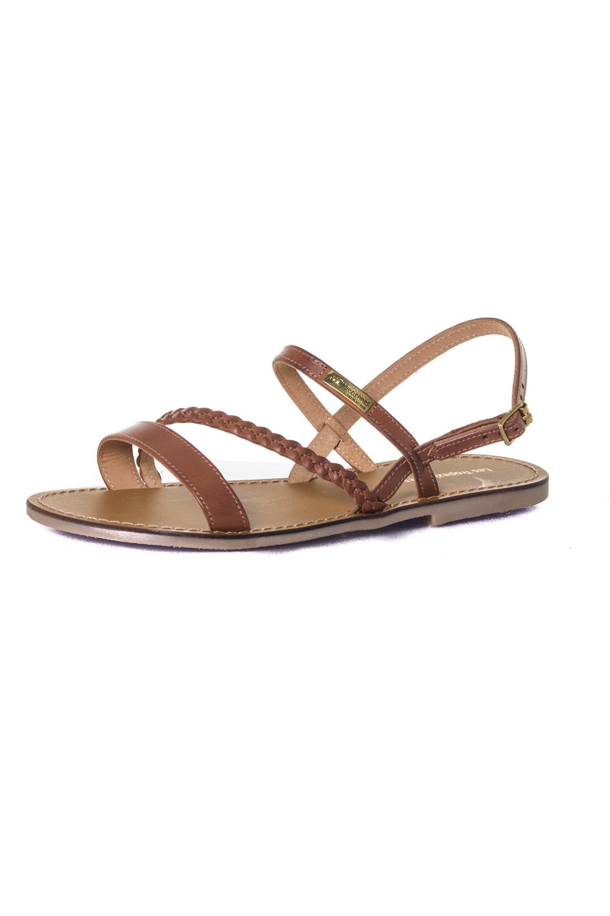 Women's summer tan sandals - Image n°6