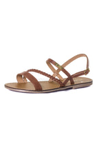 Women's summer tan sandals - Image n°6