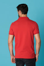 Men's red polo shirt - Image n°4