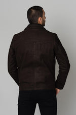 Suede-touch leather jacket - Image n°5