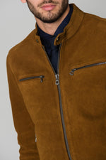 Suede-look leather jacket - Image n°4