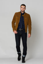 Suede-look leather jacket - Image n°2