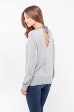 Light gray long-sleeved sweater - Image n°3