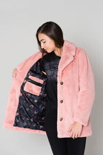 Comfort fit pink faux fur - Image n°7