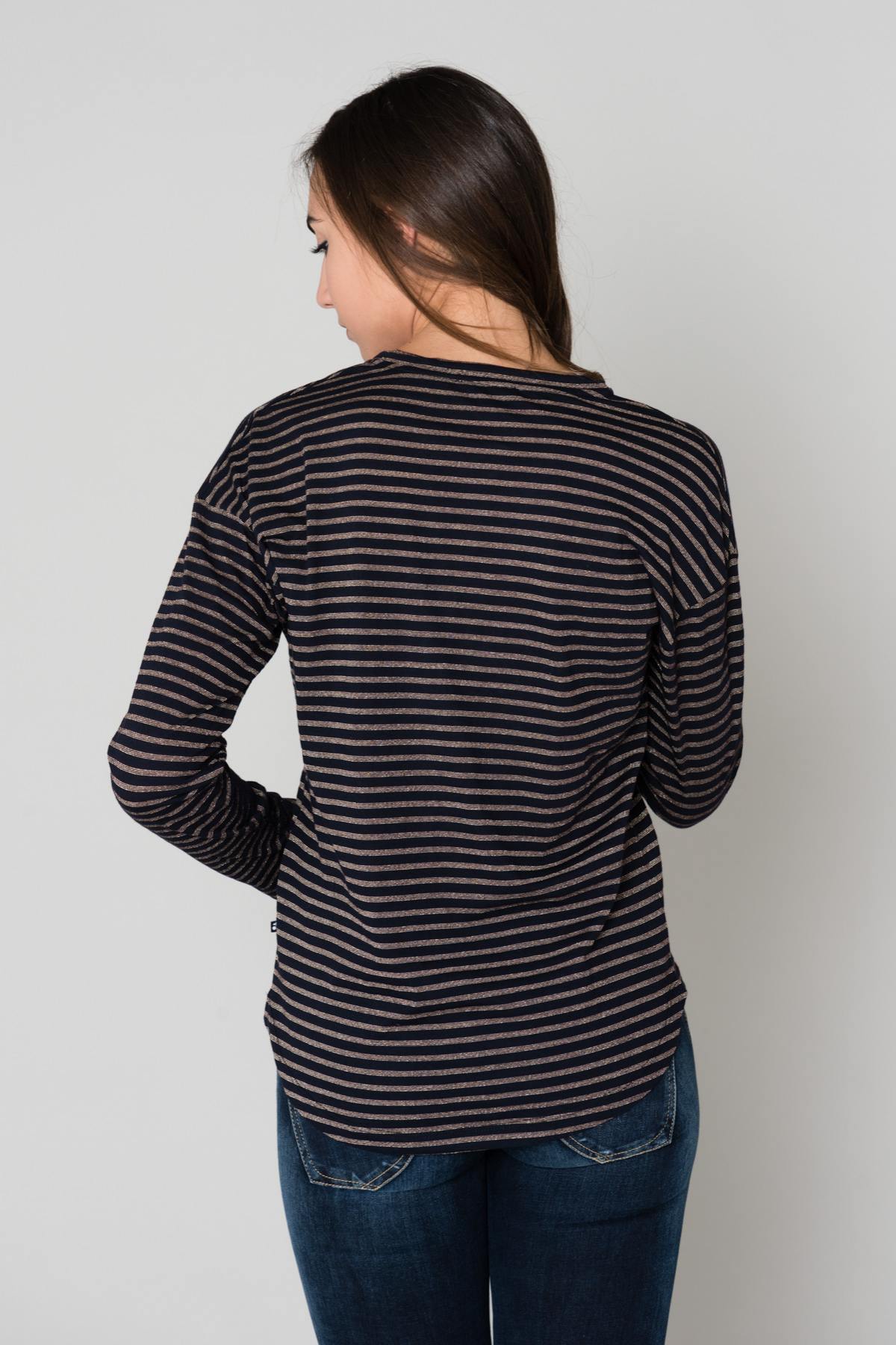 Striped V-neck T-shirt - Image n°4