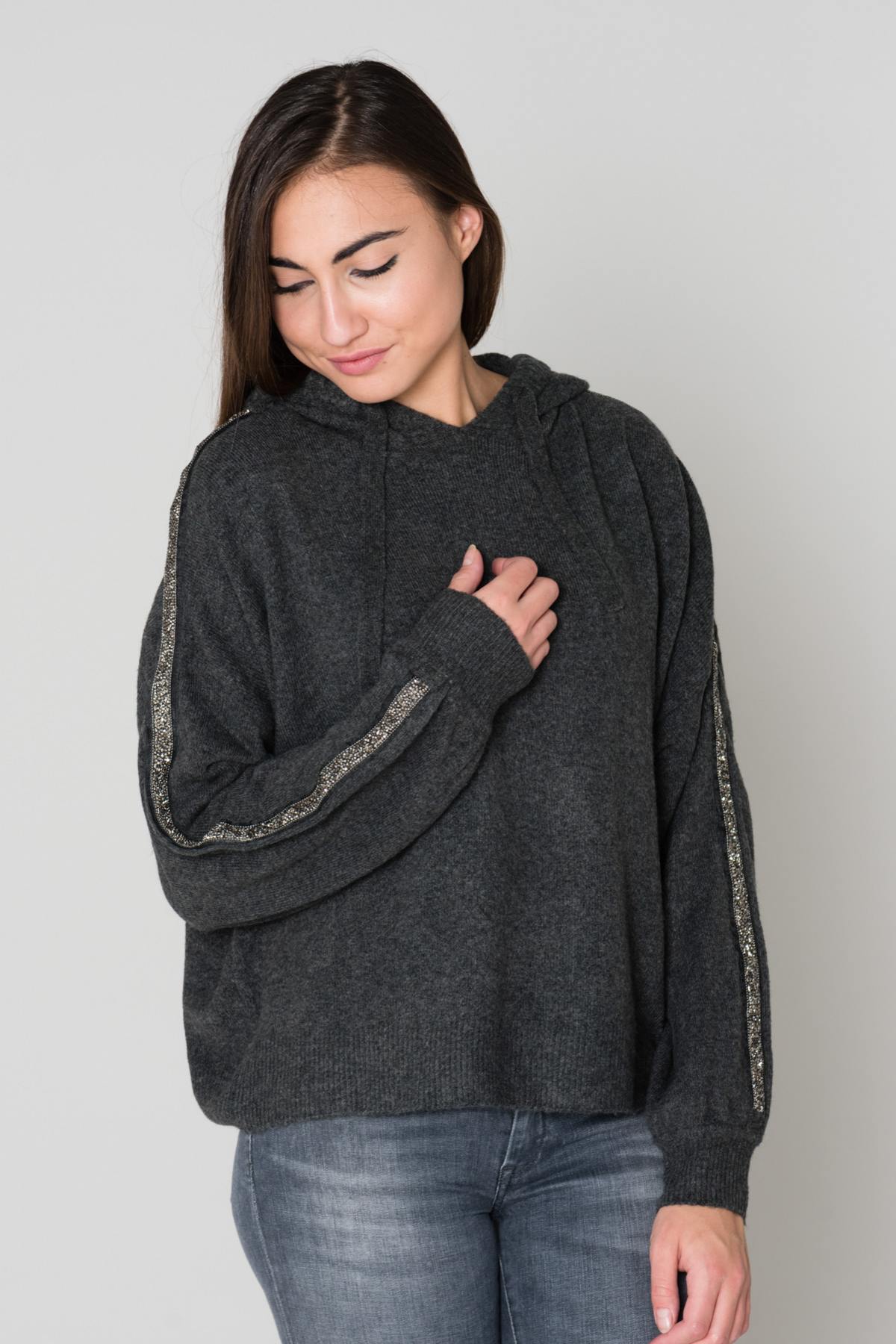 Charcoal gray acrylic sweater - Image n°1