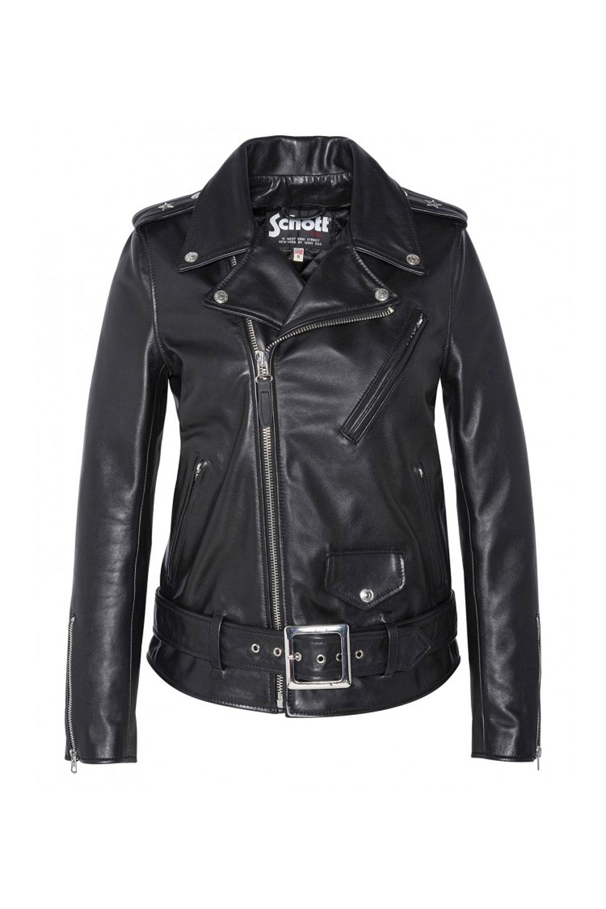 Perfecto One Star in black cowhide: Schott's timeless rock classic. - Image n°10