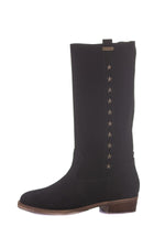 Black suede-look boot - Image n°8