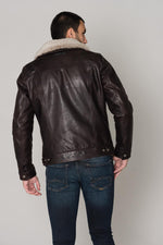 Brown aviator with fur collar - Image n°4