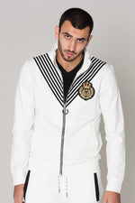 Men's white track jacket - Image n°1