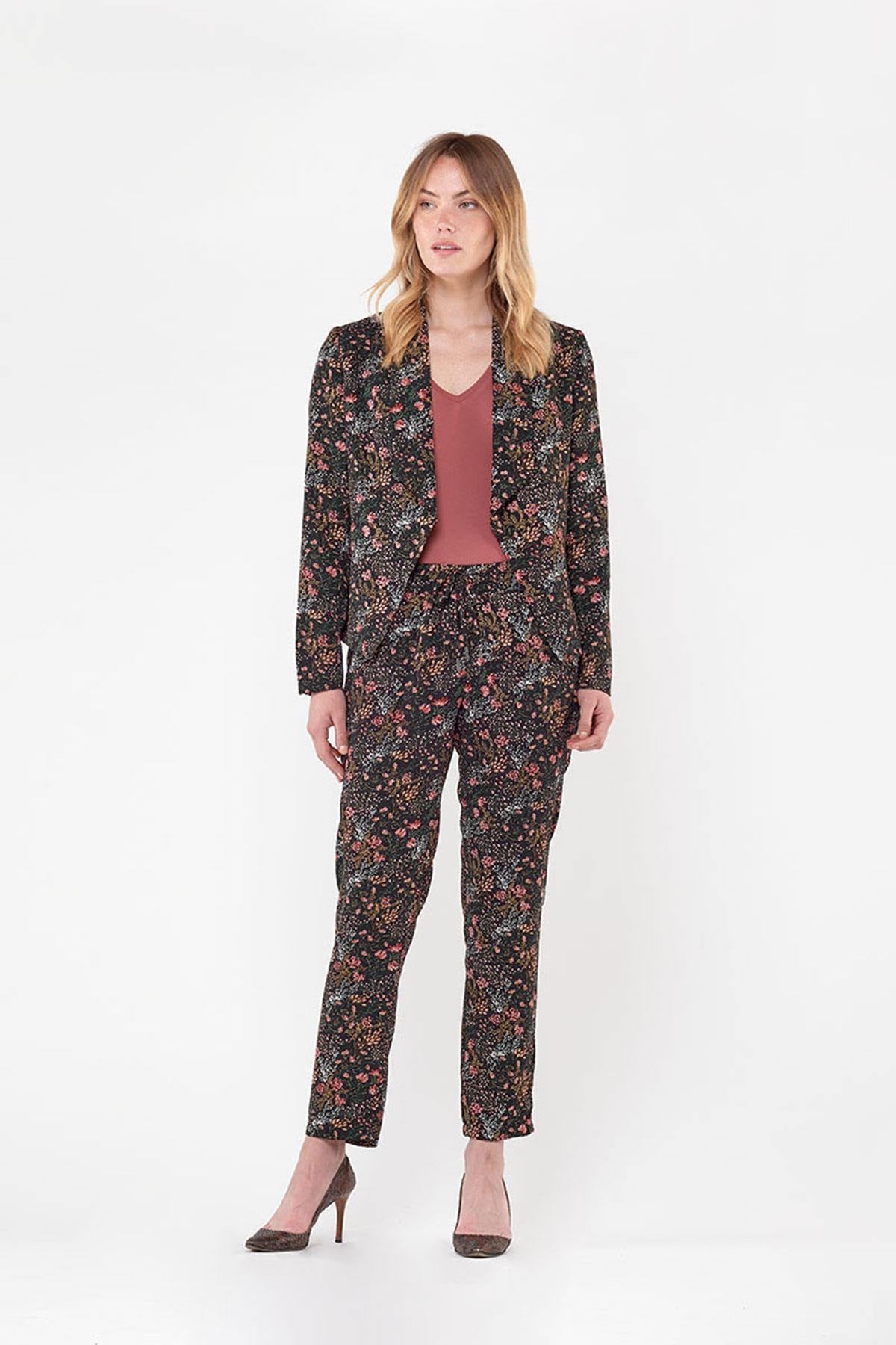 Women's floral print jacket - Image n°2