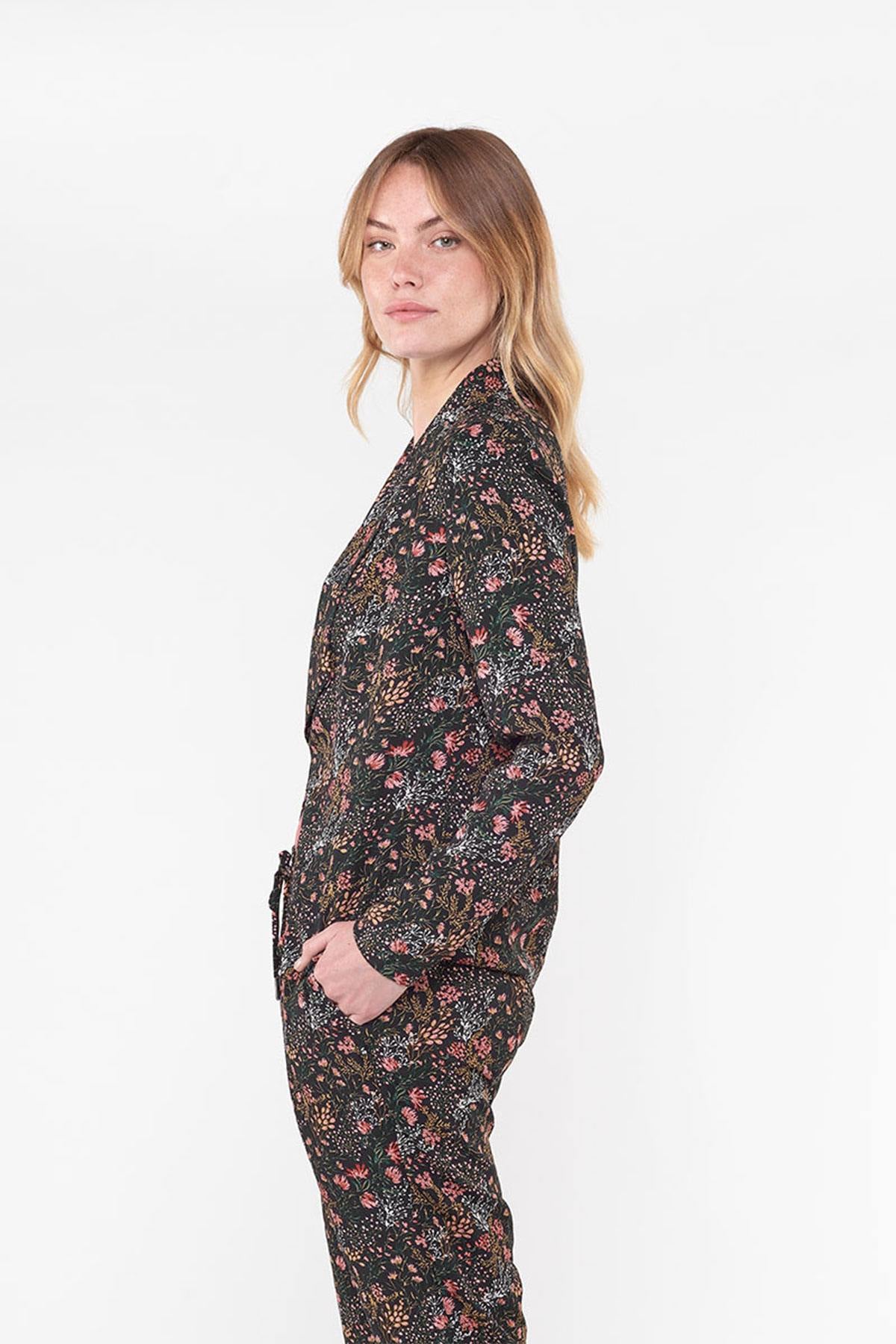 Women's floral print jacket - Image n°3