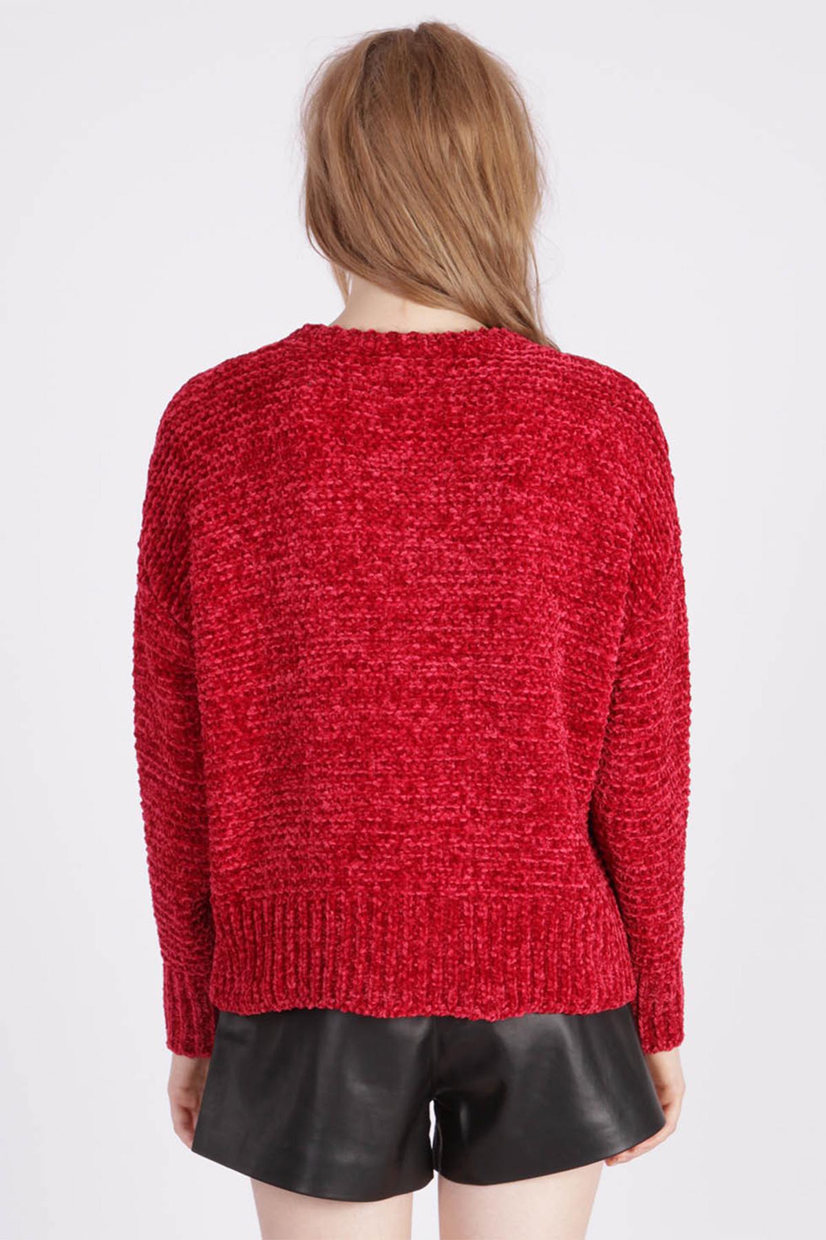 Red polyester sweater - Image n°3