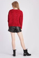 Red polyester sweater - Image n°4