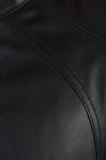 Black lambskin café racer with skinny fit, Mao collar, zipped sleeves. - Image n°6