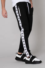 ̈Black jogging pants with white piping - Image n°3