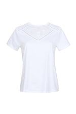 Women's white short-sleeved t-shirt - Image n°4
