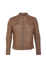 Fitted biker-style leather jacket - Image n°2