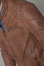Biker look leather jacket - Image n°7