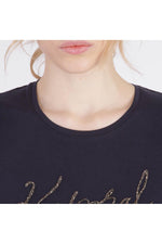 Navy blue T-shirt with pearl logo - Image n°4