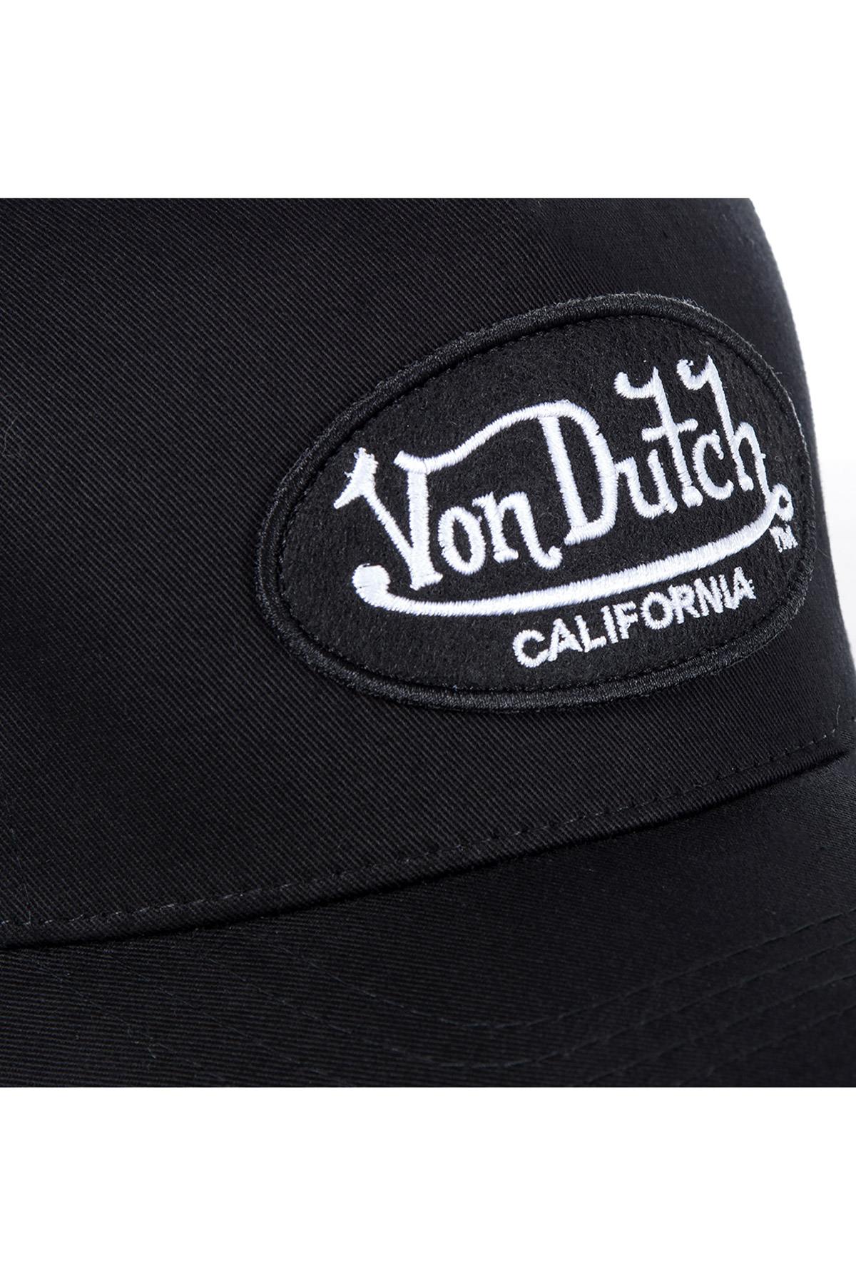 Plain black cap with mesh - Image n°4
