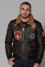 Aviator F4 in aged cowhide leather - Image n°7