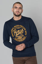 Navy blue cotton sweater - Image n°4