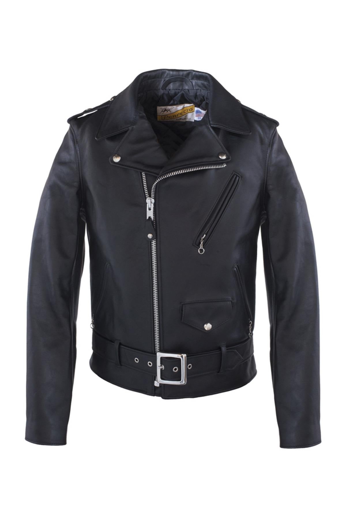 613S Slim Fit Perfecto® by Schott-black steerhide, slim, iconic. - Image n°2