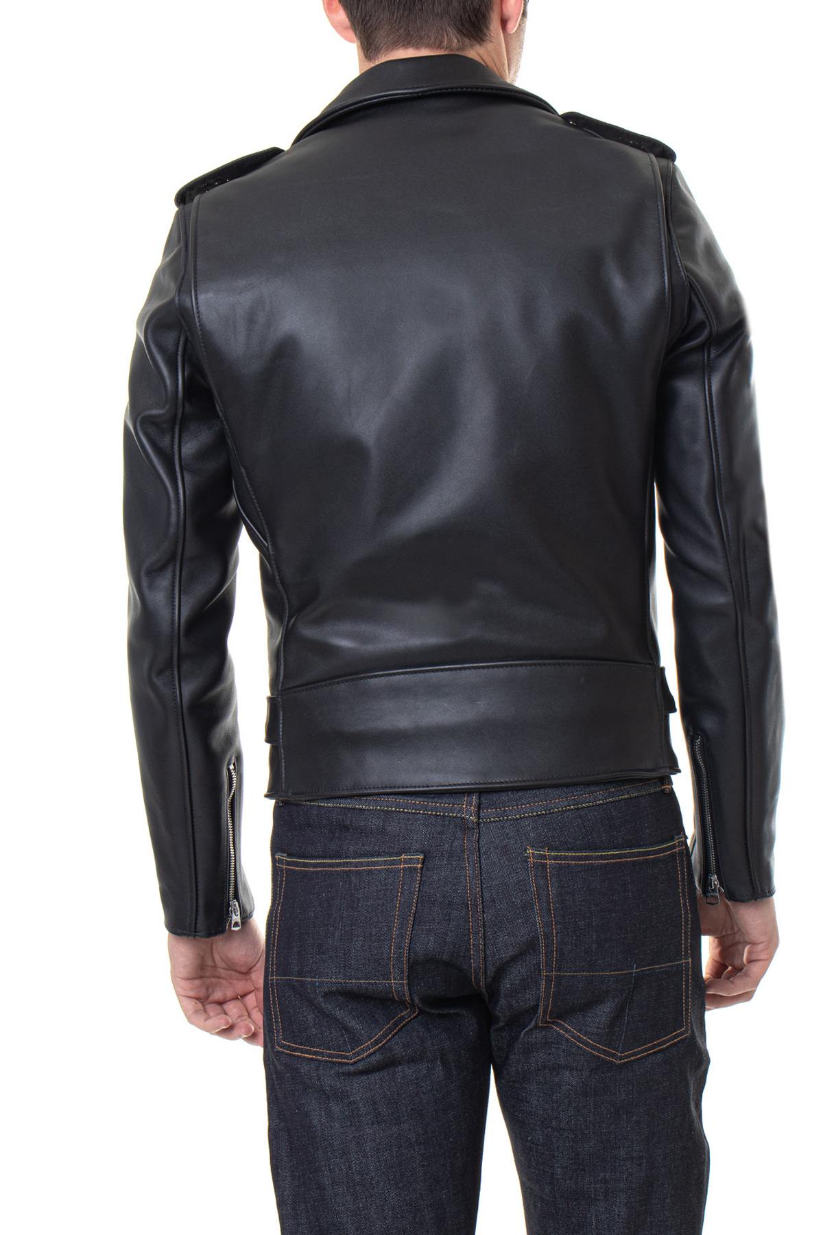 613S Slim Fit Perfecto® by Schott-black steerhide, slim, iconic. - Image n°5