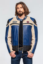 Soft off-white sheepskin jacket with the 1966 Le Mans logo. Timeless. - Image n°3