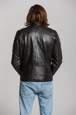 Black sheep leather racer jacket, inspired by Jarier's Lotus 79. - Image n°3