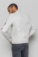 White leather racing jacket - Image n°4