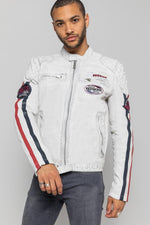 White leather racing jacket - Image n°2