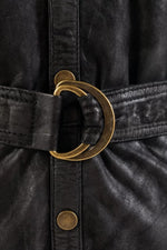 Distressed leather jumpsuit - Image n°9