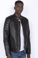 Biker jacket with yoke - Image n°8