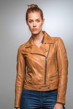 Tailored lambskin biker jacket with distressed grain. - Image n°5