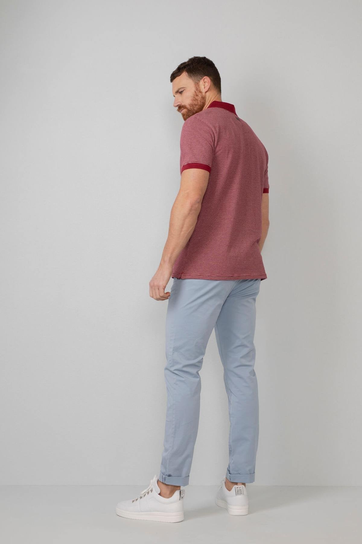 Blue-gray chino pants - Image n°6