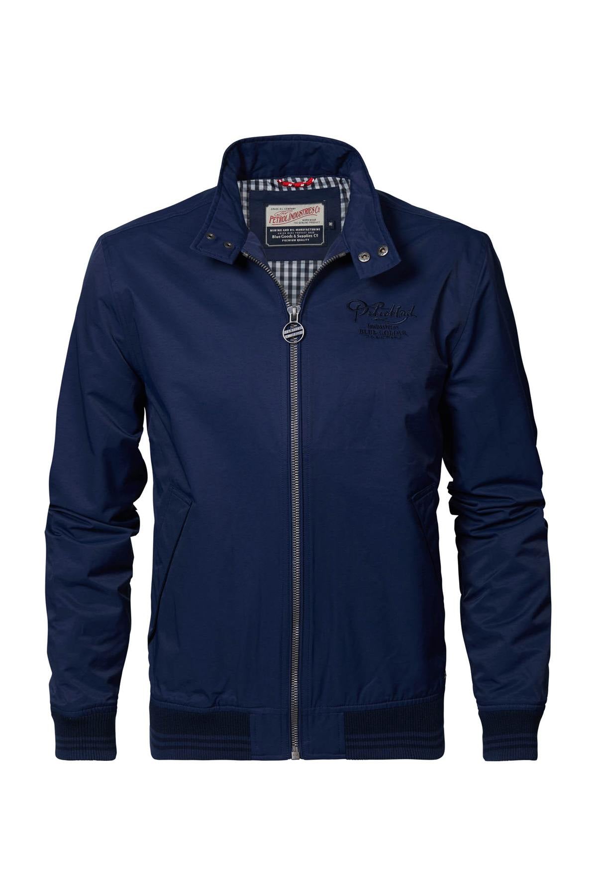 Navy blue nylon bomber jacket - Image n°10