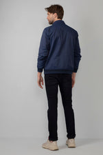 Navy blue nylon bomber jacket - Image n°8