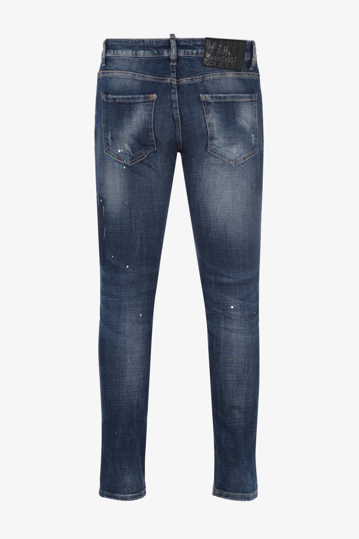 Men's blue slim jeans - Image n°11