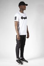White H line t-shirt with embroidered logo - Image n°3
