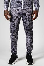Black cartoon print jogging pants - Image n°5