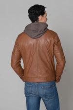 Brown jacket with removable hood - Image n°13