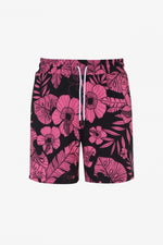 Black and pink floral beach shorts - Image n°3