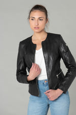 Spencer in black leather - Image n°1