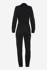 Women's black army jumpsuit - Image n°9