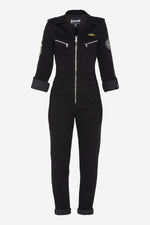 Women's black army jumpsuit - Image n°6