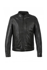 Black genuine leather jacket - Image n°8
