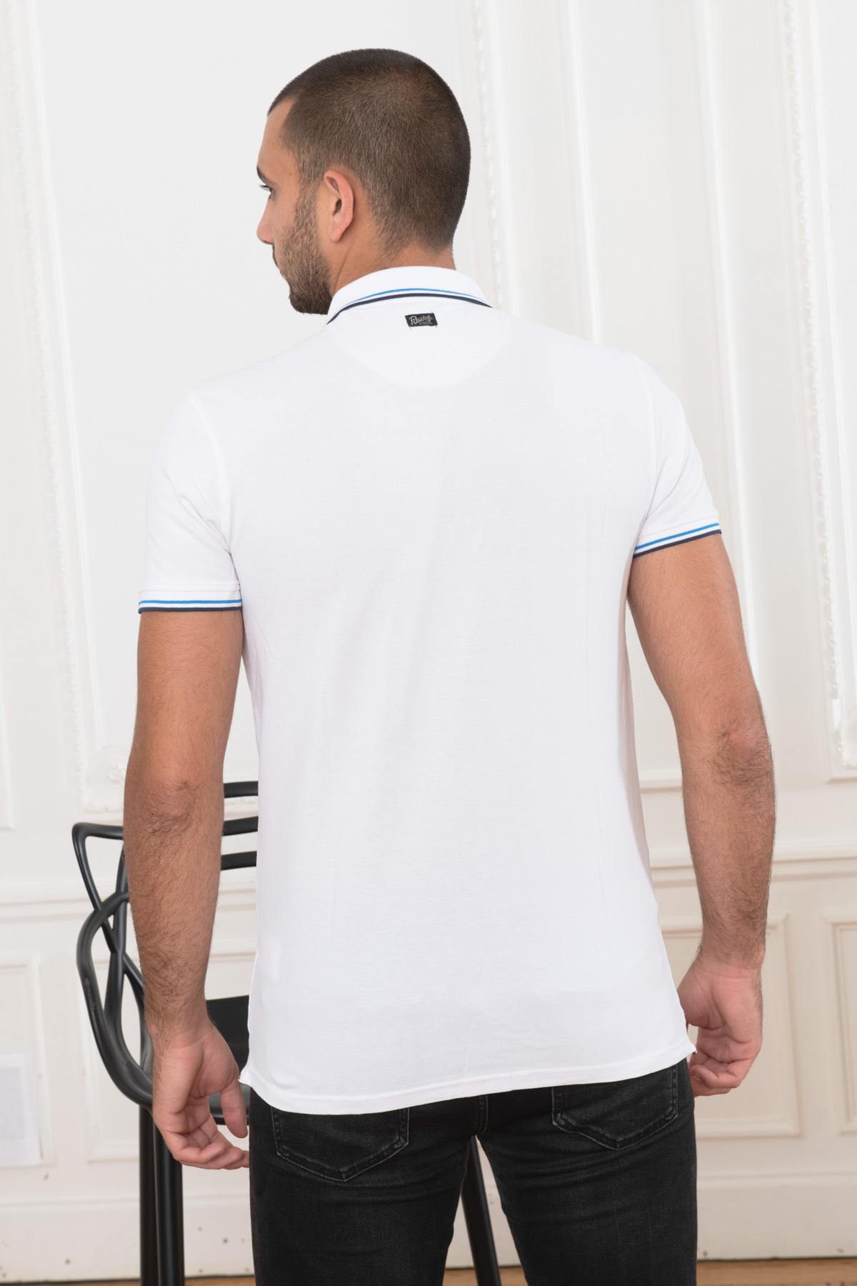 Men's white polo shirt - Image n°3