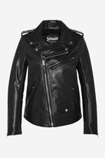 Schott's glossy black calfskin jacket: rock edge, oversized fit. - Image n°10